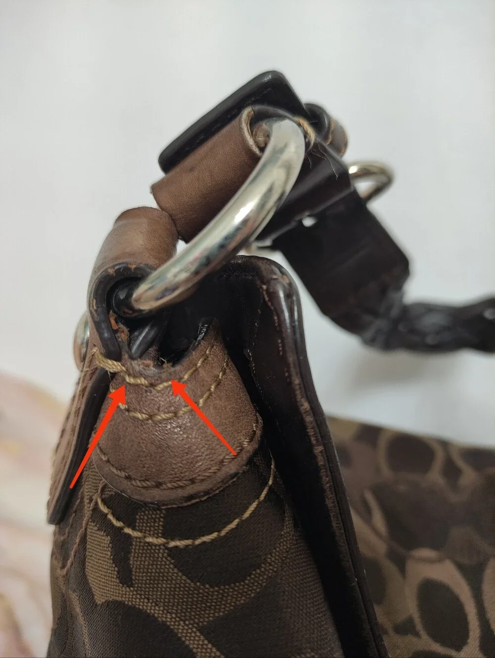 Coach signature fabric